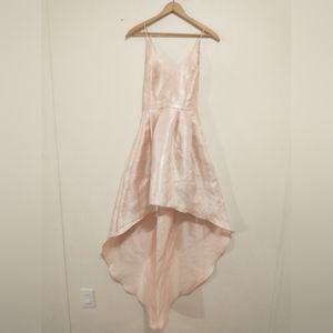 By & By Junior's Size 3 High Low Hem Prom/ Homecoming Dress Pink/Silver